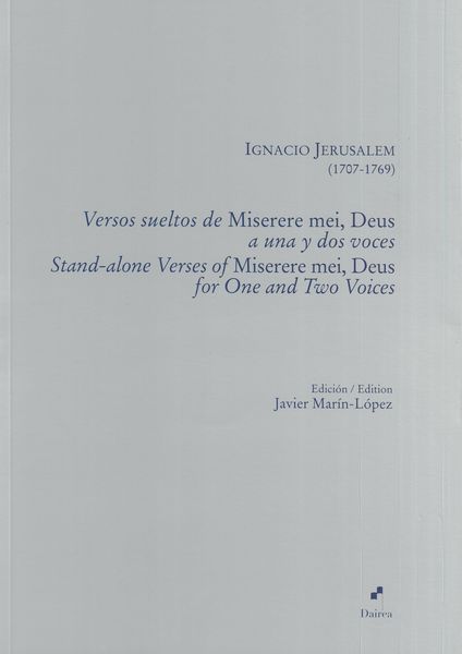 Versos Sueltos = Stand-Alone Verses of Misere Mei, Deus : For One and Two Voices.