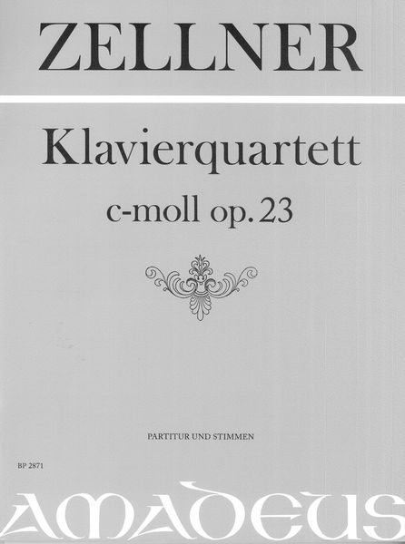 Quartett In C-Moll, Op. 23 : Für Klavier, Violine, Viola und Violoncello / Ed. Yvonne Morgan.