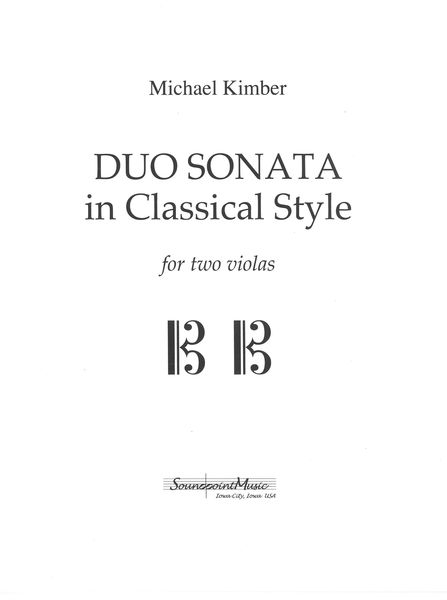 Duo Sonata In Classical Style : For Two Violas.
