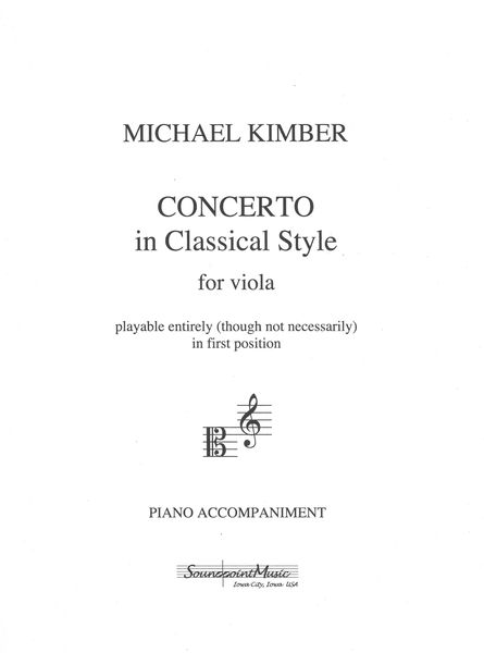 Concerto In Classical Style : For Viola.