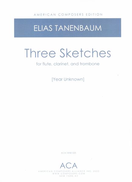 Three Sketches : For Flute, Clarinet and Trombone.