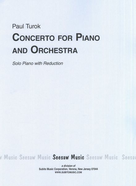 Concerto For Piano and Orchestra, Op. 86 : For Solo Piano With reduction.