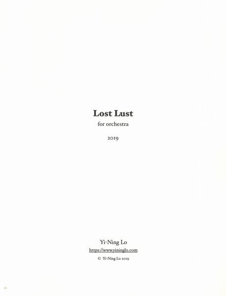 Lost Lust : For Orchestra (2019) [Download].