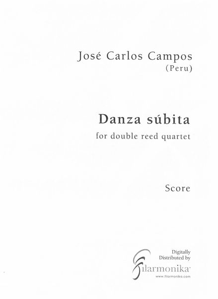 Danza Súbita : For Double Reed Quartet (1980).