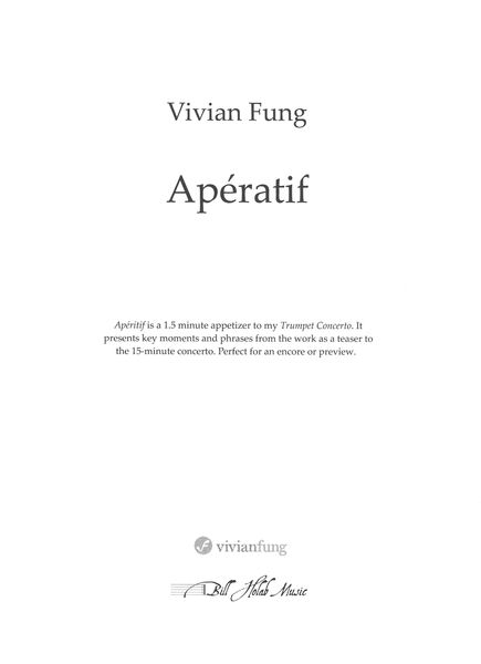 Apértif : For Solo Trumpet In E Flat (2021).