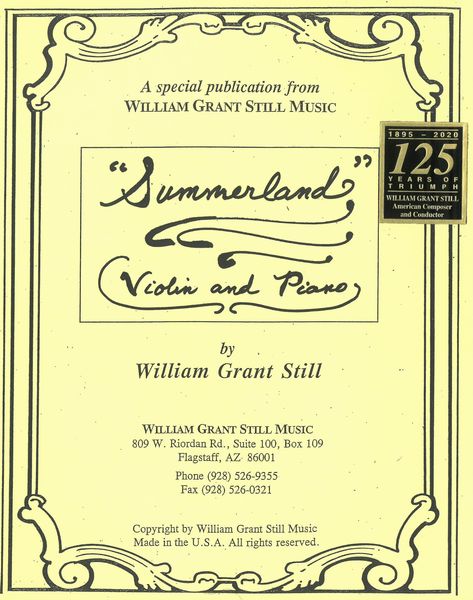 Summerland : For Violin and Piano.