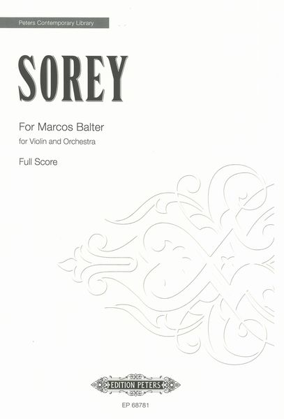 For Marcos Balter : For Violin and Orchestra (2020).