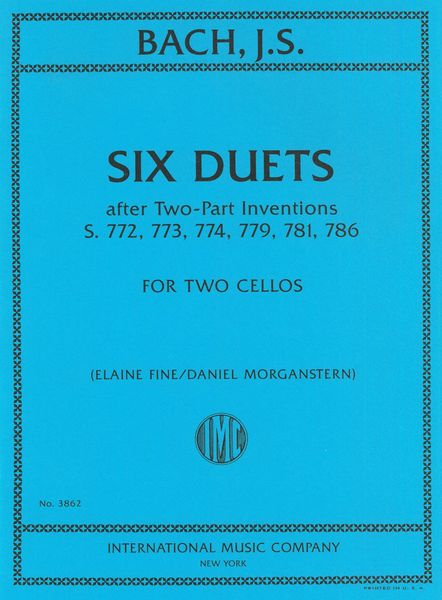 Six Duets After Two-Part Inventions : For Two Cellos / arr. Elaine Fine and Daniel Morganstern.