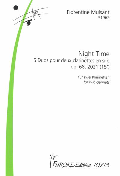 Night Time, Op. 68 : 5 Duos Pour Deux Clarinettes En Si Bemolle (2021).