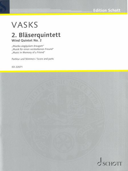 2. Bläserquintett = Wind Quintet No. 2 : Music In Memory of A Friend (1982).