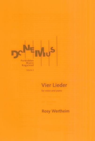 Vier Lieder : For Voice and Piano.