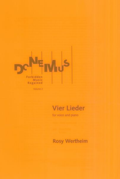 Vier Lieder : For Voice and Piano.