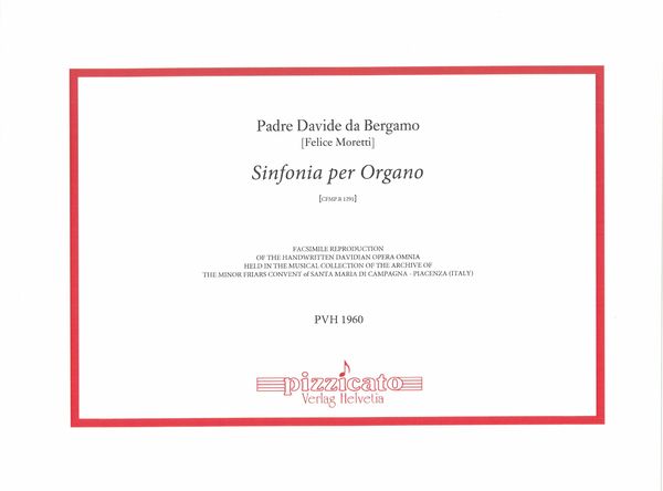 Sinfonia : Per Organo (Cmfp.R 1291).