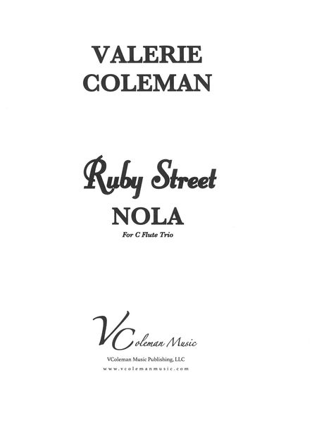 Ruby Street Nola : For C Flute Trio.