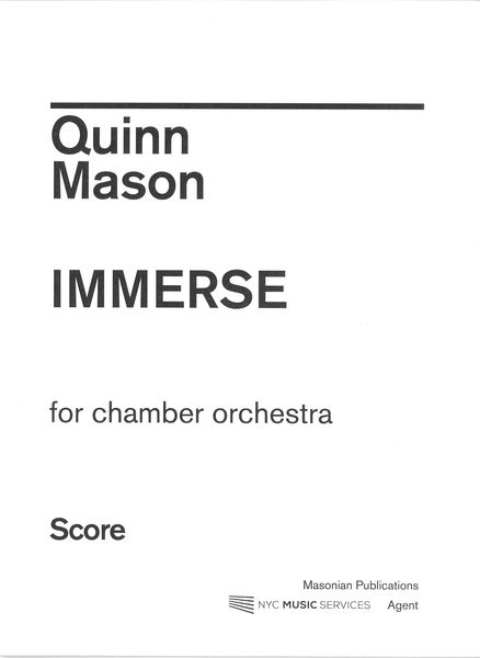 Immerse : For Chamber Orchestra (2020).