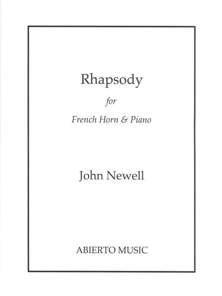 Rhapsody : For Horn and Piano (1989).