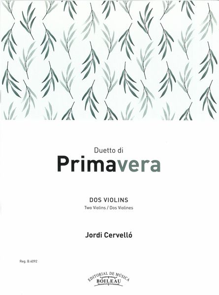 Duetto Di Primvera : For 2 Violins.