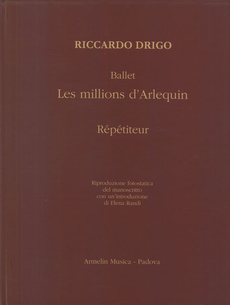 Ballet - Millions d'Arlequin : Répétiteur.