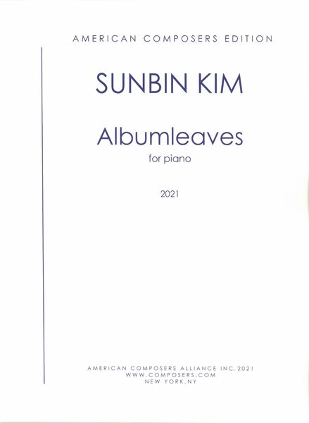 Albumleaves : For Piano (2021).