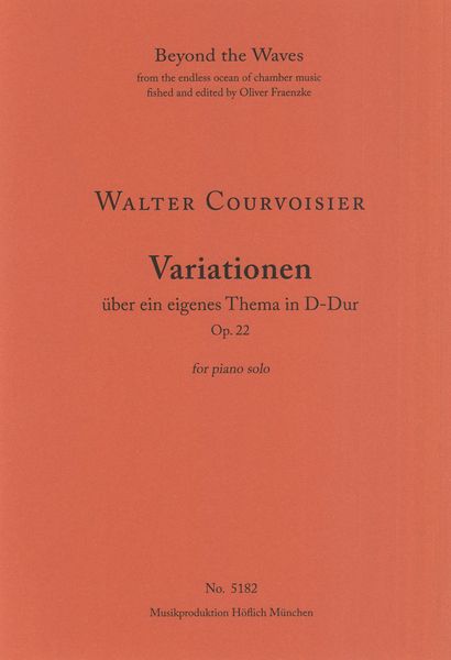Variationen Über Ein Eigenes Thema In D-Dur, Op. 22 : Für Klavier.