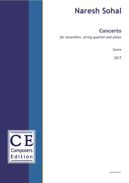 Concerto : For Accordion, String Quartet and Piano (2017) [Download].