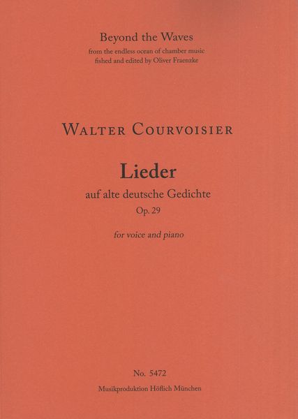 Lieder Auf Alte Deutsche Gedichte, Op. 29 : For Voice and Piano.