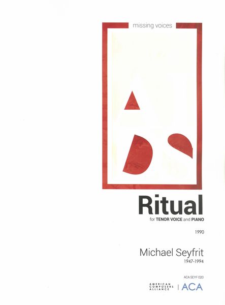 Ritual : For Tenor Voice and Piano (1990).