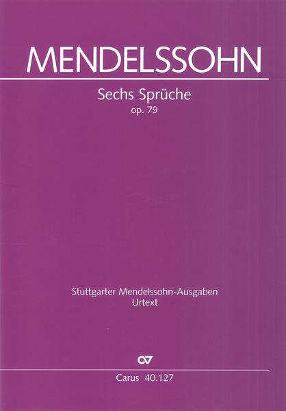 Sechs Sprüche Zum Kirchenjahr, Op. 79 : For SSAATTBB Chorus.