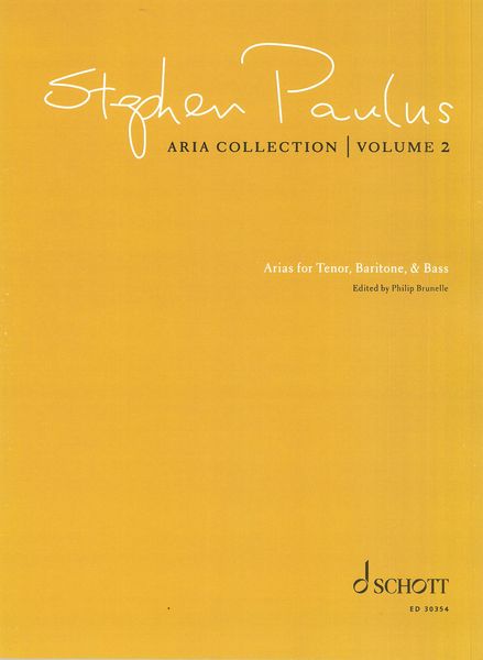 Aria Collection, Volume 2 : Arias For Tenor, Baritone and Bass / edited by Philip Brunelle.