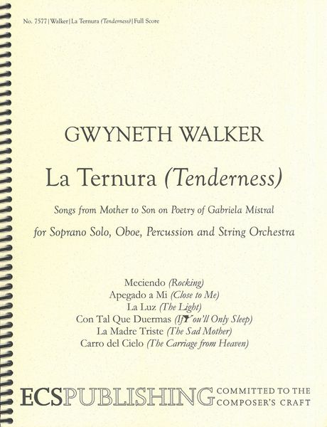 Ternura [Tenderness] : For Soprano, Oboe, Percussion, String Orchestra.