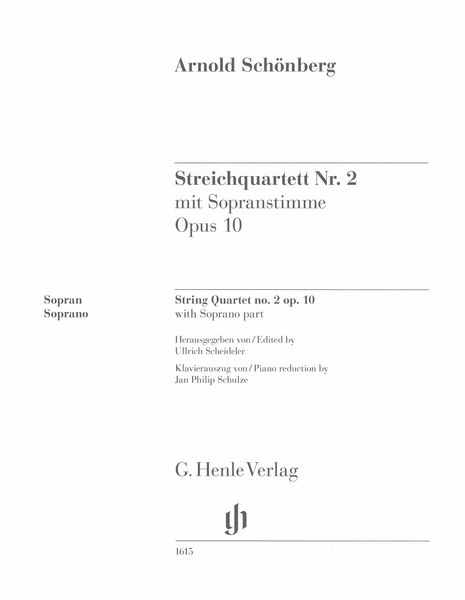 Streichquartett Nr. 2 Mit Sopranstimme, Op. 10 / edited by Ullrich Scheideler.