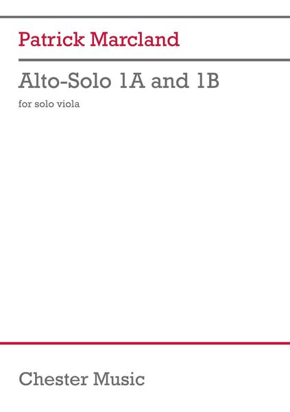 Alto-Solo 1a and 1b : For Solo Viola (2008/2021).