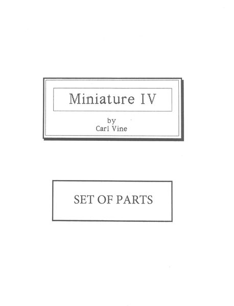 Miniature IV : For Ensemble.