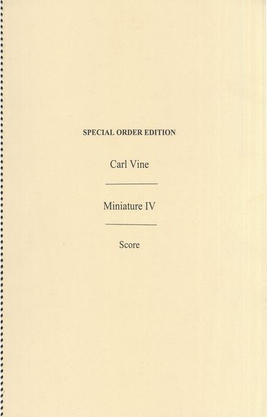Miniature IV : For Ensemble.