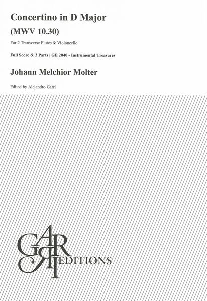 Concertino In D Major, MWV 10.30 : For 2 Transverse Flutes and Violoncello / Ed. Alejandro Garri.