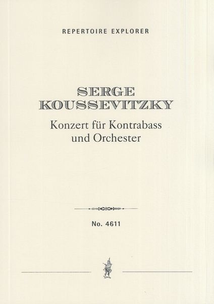 Konzert, Op. 3 : Für Kontrabass und Orchester (Originalfassung Mit Harfe).