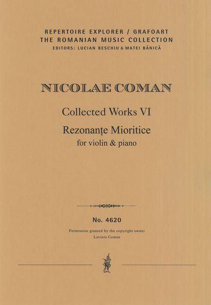 Rezonante Mioritice : For Violin and Piano.
