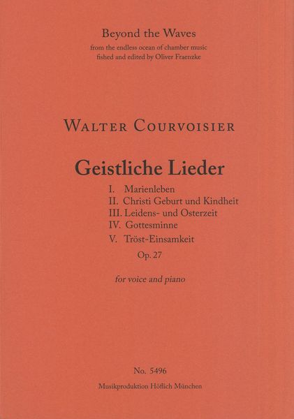 Geistliche Lieder, Op. 27 : For Voice and Piano.