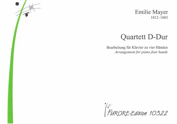 Quartett D-Dur : Bearbeitung Für Klavier Zu Vier Händen.