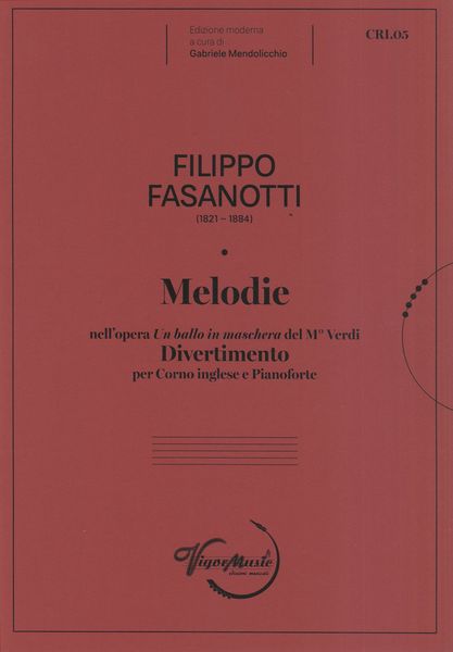 Melodie Nell'opera Un Ballo In Maschera Del Mo. Verdi : Per Corno Inglese E Pianoforte.