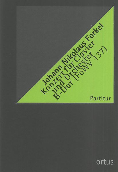 Konzert : Für Clavier und Orchester B-Dur (Fowv 137) / Ed. Carl-Philipp Kaptain.