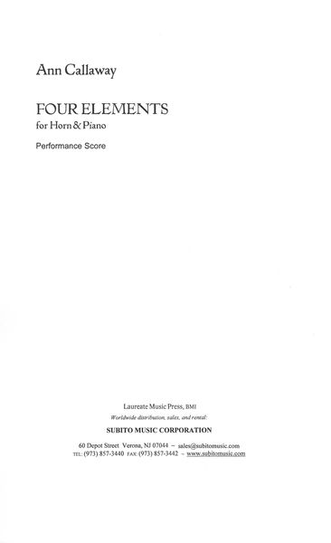 Four Elements : For Horn and Piano (1974).
