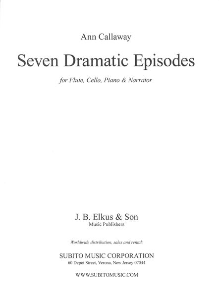 Seven Dramatic Episodes : For Flute, Cello, Piano and Narrator (1976).