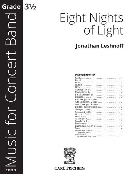 Eight Nights of Light : For Concert Band.