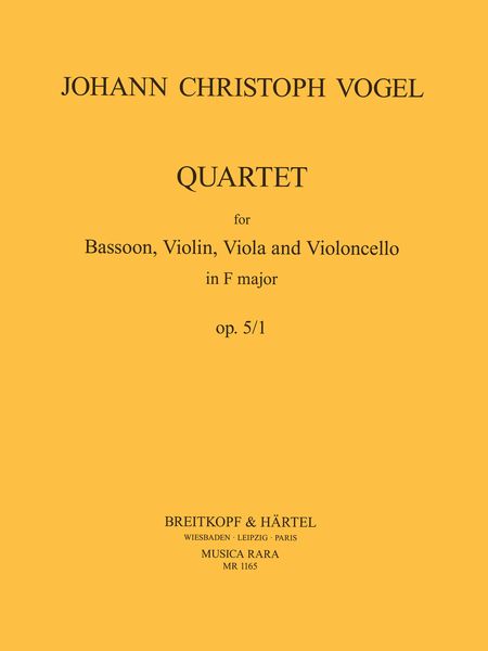 Quartet, Op. 5, No. 1 : For Bassoon, Violin, Viola, and Violoncello.