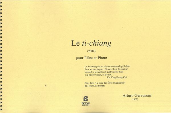 Ti-Chiang : Pour Flute et Piano (2004).