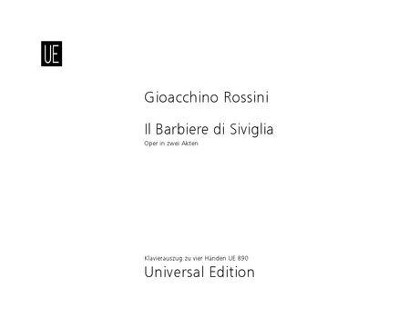 Barbiere Di Siviglia : Oper In 2 Akten : For Four Hands / Bearbeitet Von Arnold Schoenberg.