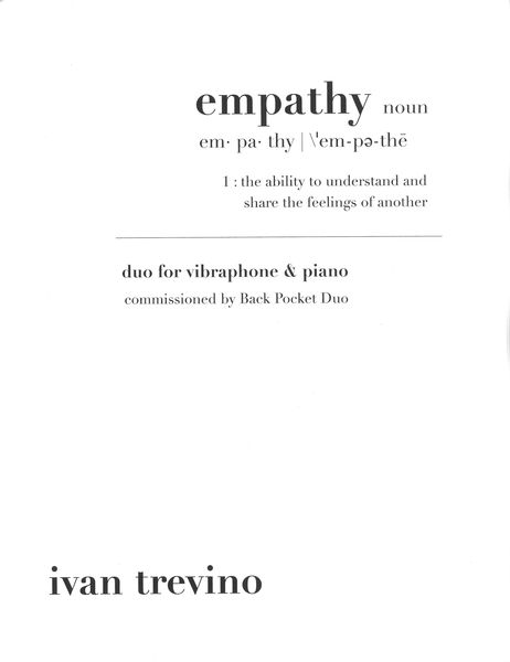 Empathy : Duo For Vibraphone and Piano.