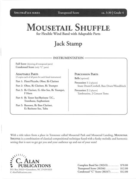 Mousetail Shuffle : For Flexible Wind Band With Adaptable Parts.
