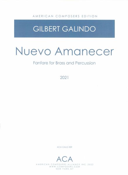 Nuevo Amancer : Fanfare For Brass and Percussion (2021).
